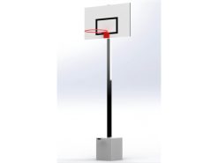 Basketbalpaal rekreatie, insteek, oversteek 0,0m
