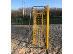 Zijaanzicht beach handbaldoel inklapbaar