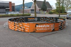 Pannakooi evenement, aluminium pannaveld, modulair, voorzien van HDPE platen, veilig sporten