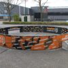 Pannakooi evenement, aluminium pannaveld, modulair, voorzien van HDPE platen, veilig sporten