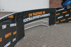 Pannakooi evenement, aluminium pannaveld, modulair, voorzien van HDPE platen, veilig sporten