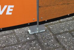 Pannakooi evenement, aluminium pannaveld, modulair, voorzien van HDPE platen, veilig sporten