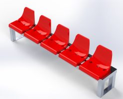 Extra zitplek creëren naast een dug-out? Met deze zitbank kunnen staf en of wisselspelers de wedstrijd comfortabel van dichtbij bekijken.