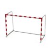 Handbaldoel vrijstaand, klapbeugel 150cm diep, rood-wit