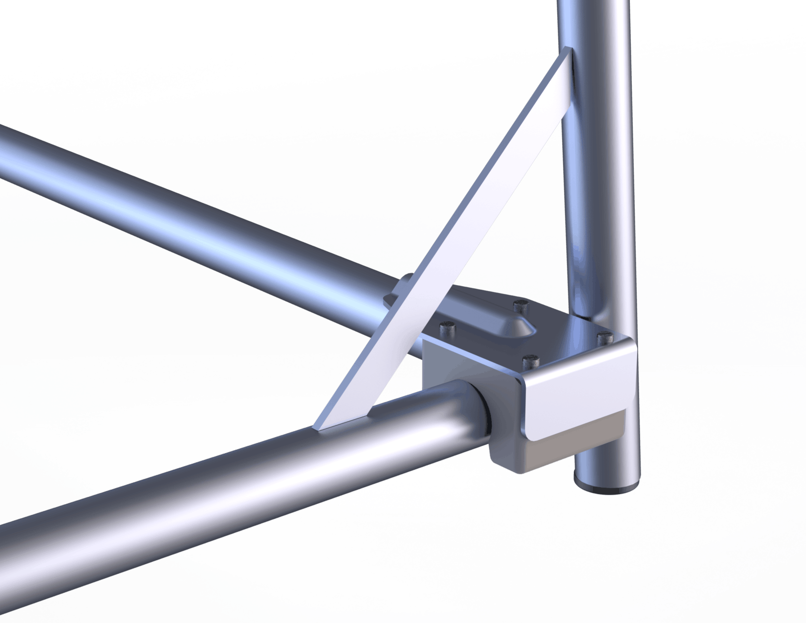 Handbaldoel achterzijde losse achterstang