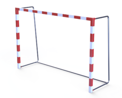 Handbaldoel vrijstaand, vaste netbeugels gefreesd