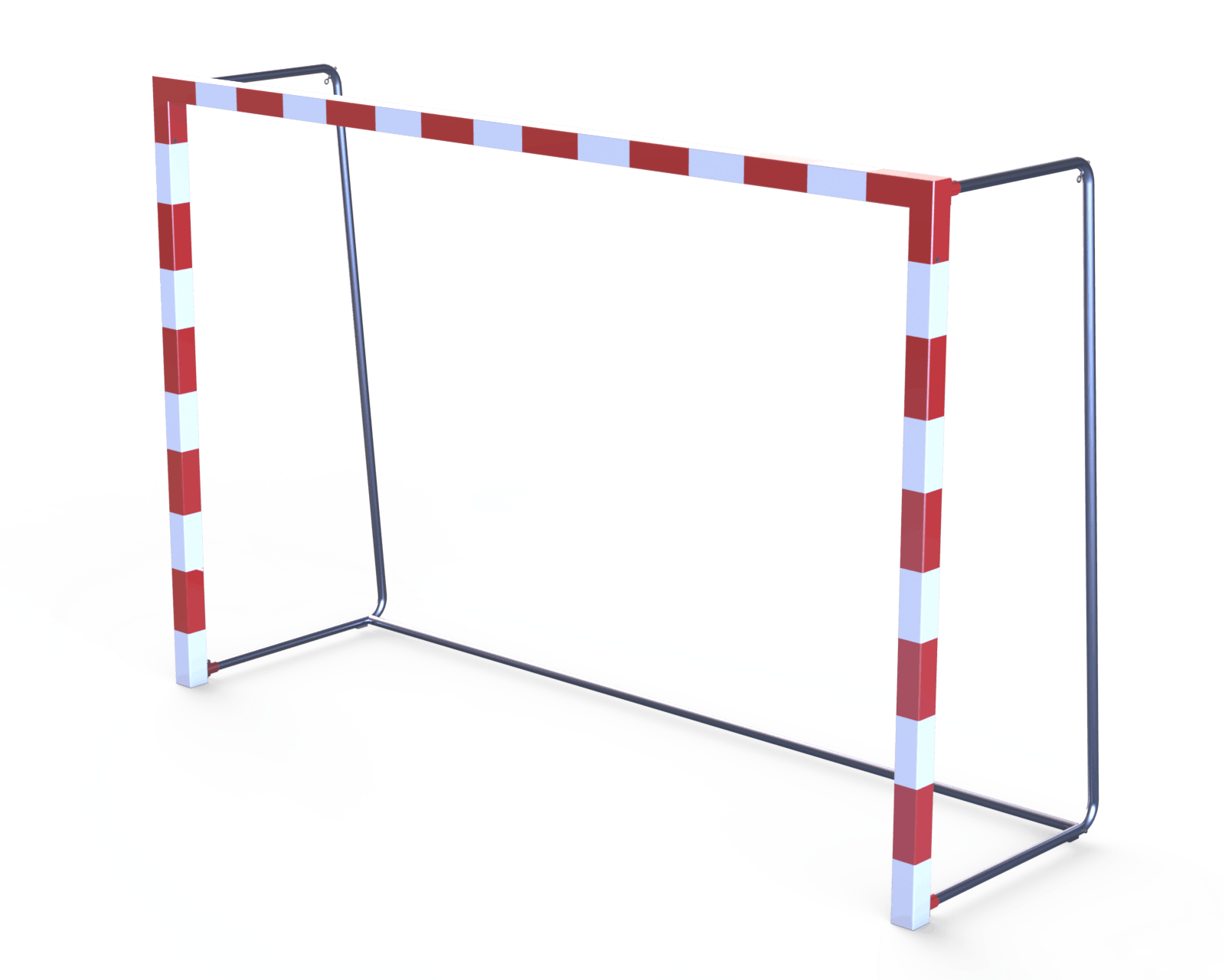 Handbaldoel vrijstaand, vaste netbeugels gefreesd